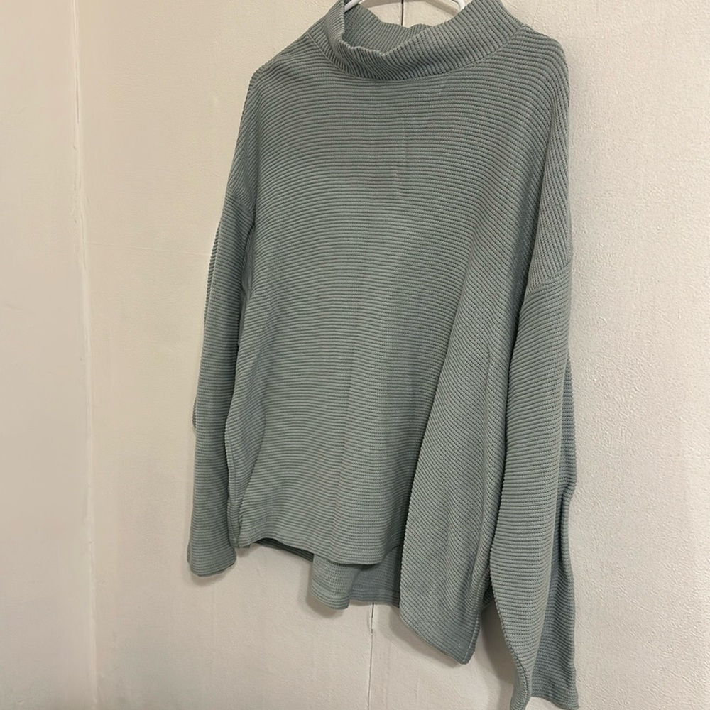 Madewell Heavy Weight Rib Knit Mockneck Top - Size XL